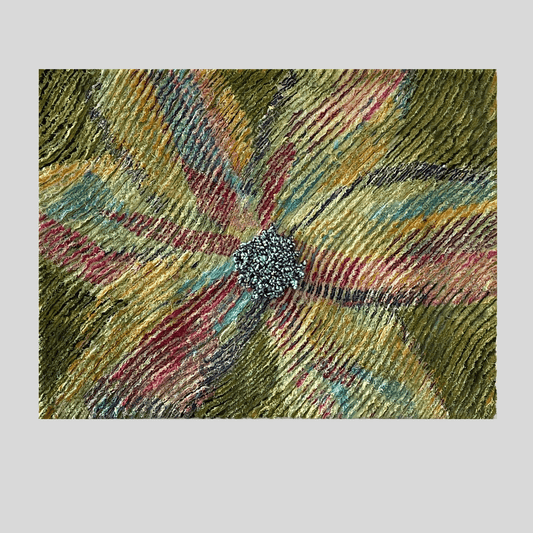 Blossoming: Abstract Floral Textile Art