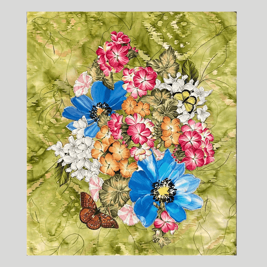Drenched in Sun: A Floral Textile Art Wallhanging