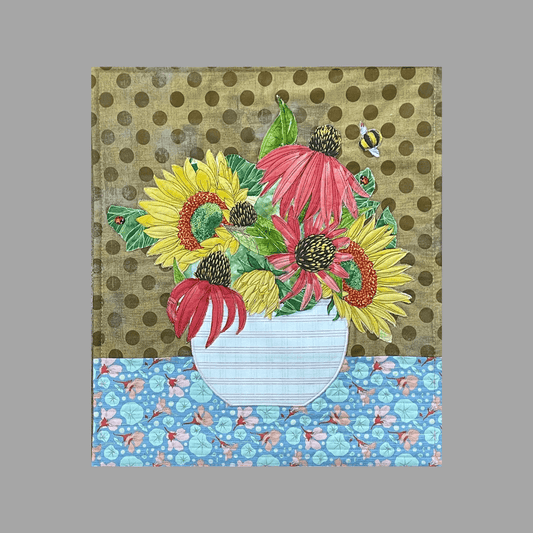 A Little Floral Fun: A Floral Art Quilt