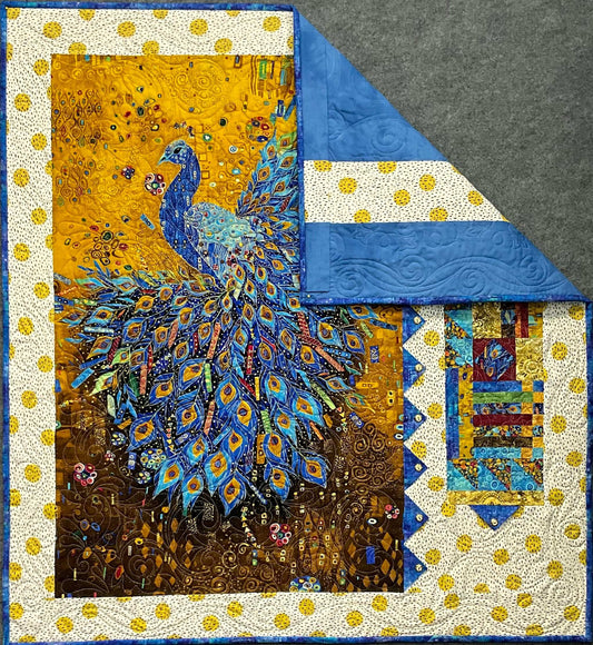 Majestic Peacock: Quilted Wall Art