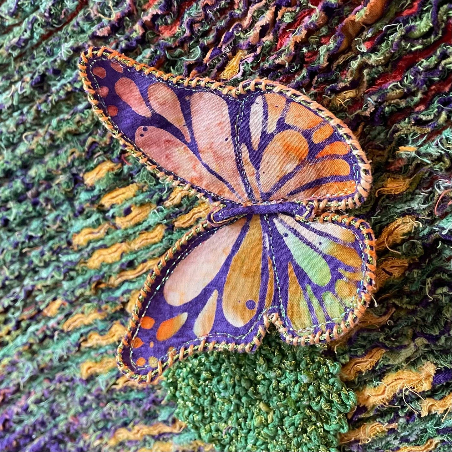 Butterfly Garden: A Textile Art Wall Hanging
