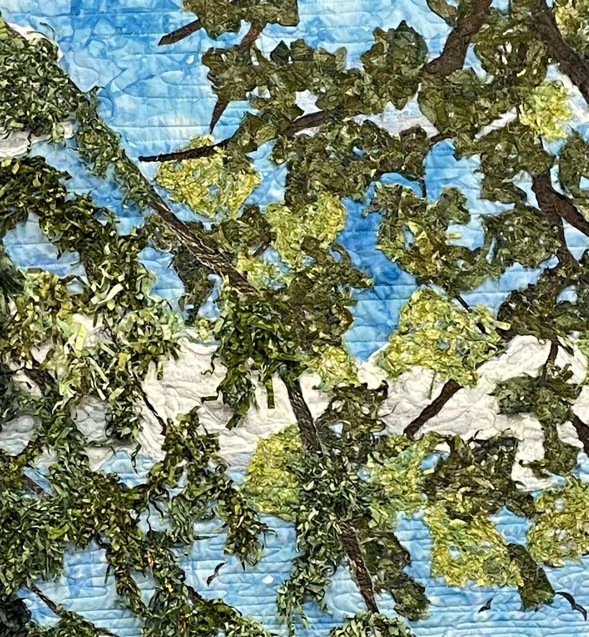 Looking Up: Landscape Textile Art Wall Hanging