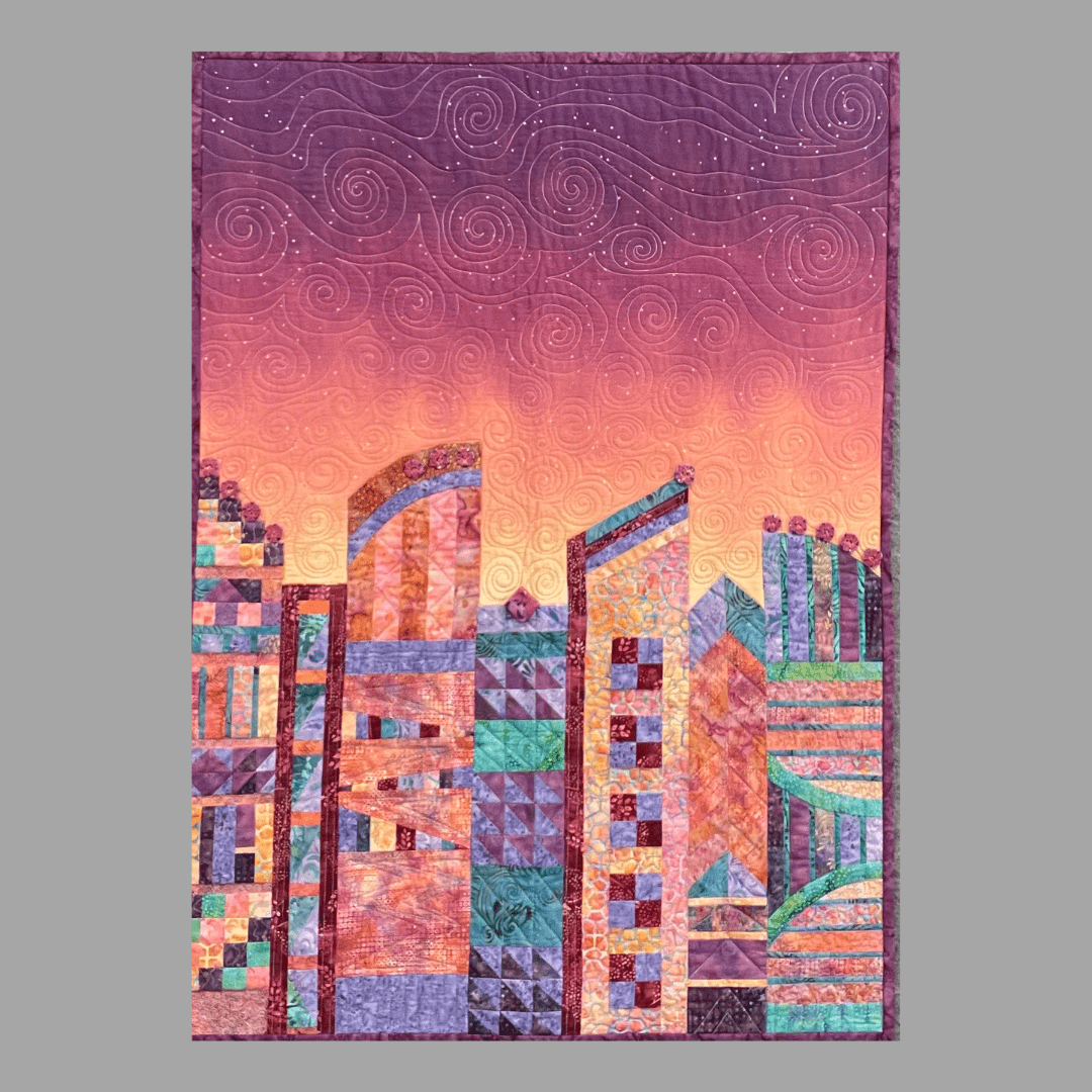 Purple Twilight: Quilted Wall Art