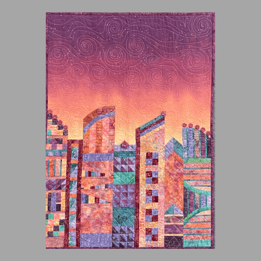 Purple Twilight: Quilted Wall Art