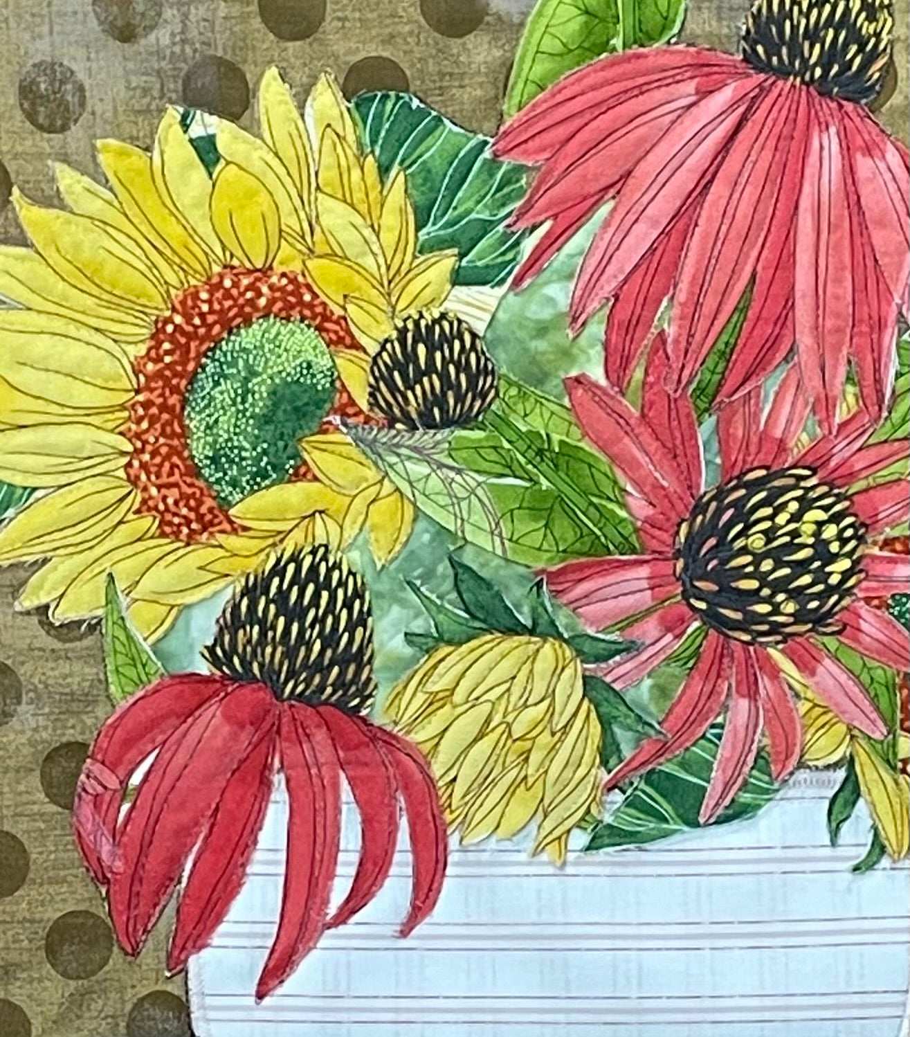 A Little Floral Fun: A Floral Art Quilt