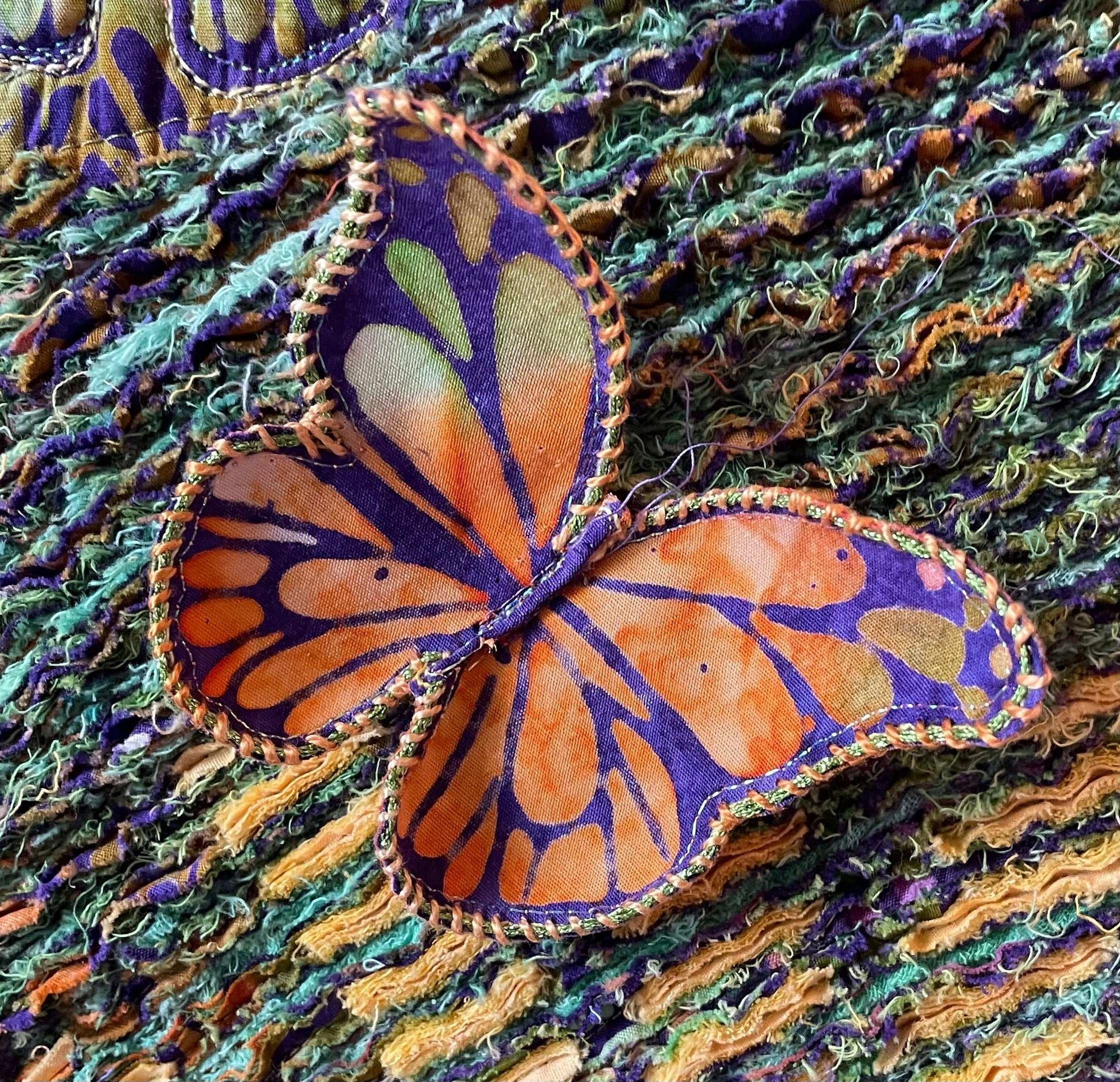 Butterfly Garden: A Textile Art Wall Hanging