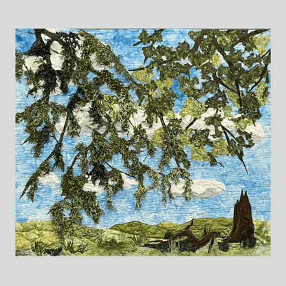 Looking Up: Landscape Textile Art Wall Hanging