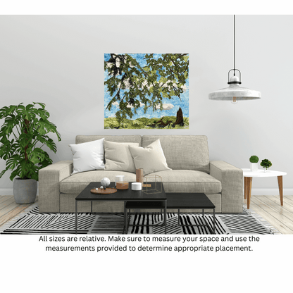 Looking Up: Landscape Textile Art Wall Hanging
