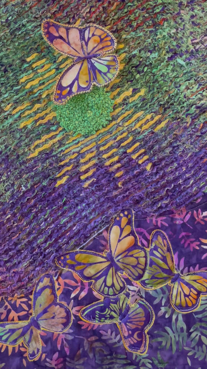 Butterfly Garden: A Textile Art Wall Hanging