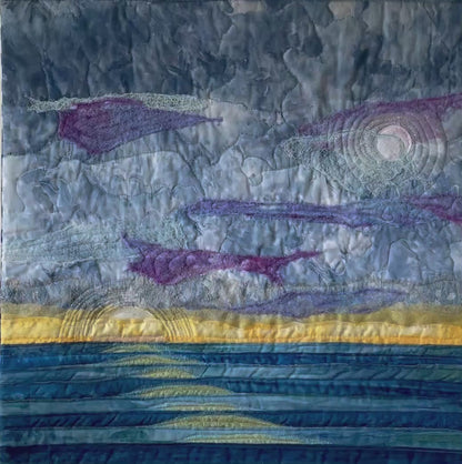 Chasing the Sun: Seascape Art Quilt