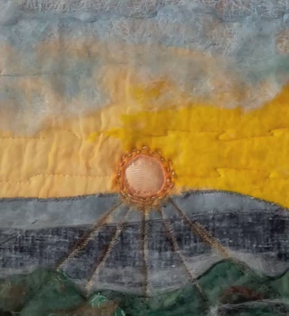 Evening Light: Landscape Art Quilt